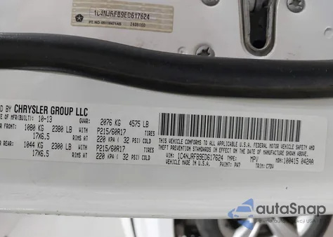 2014 Jeep Patriot Latitude из США, поврежденный, VIN 1C4NJRFB9ED617624